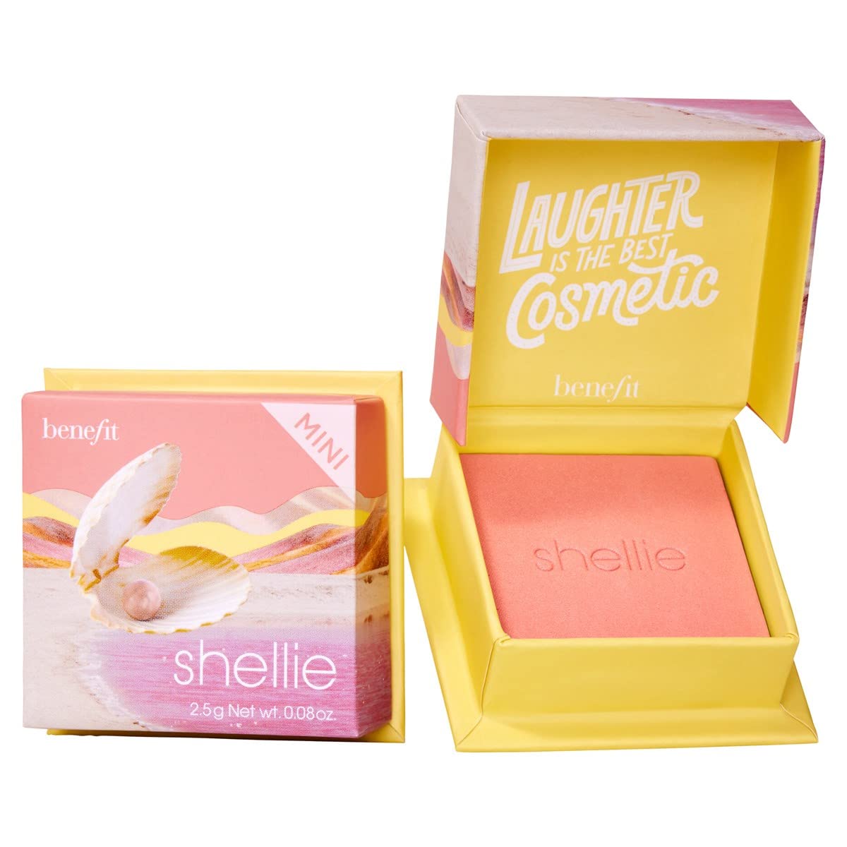 Benefit compact front shot showing Shellie shade and packaging for quick identification