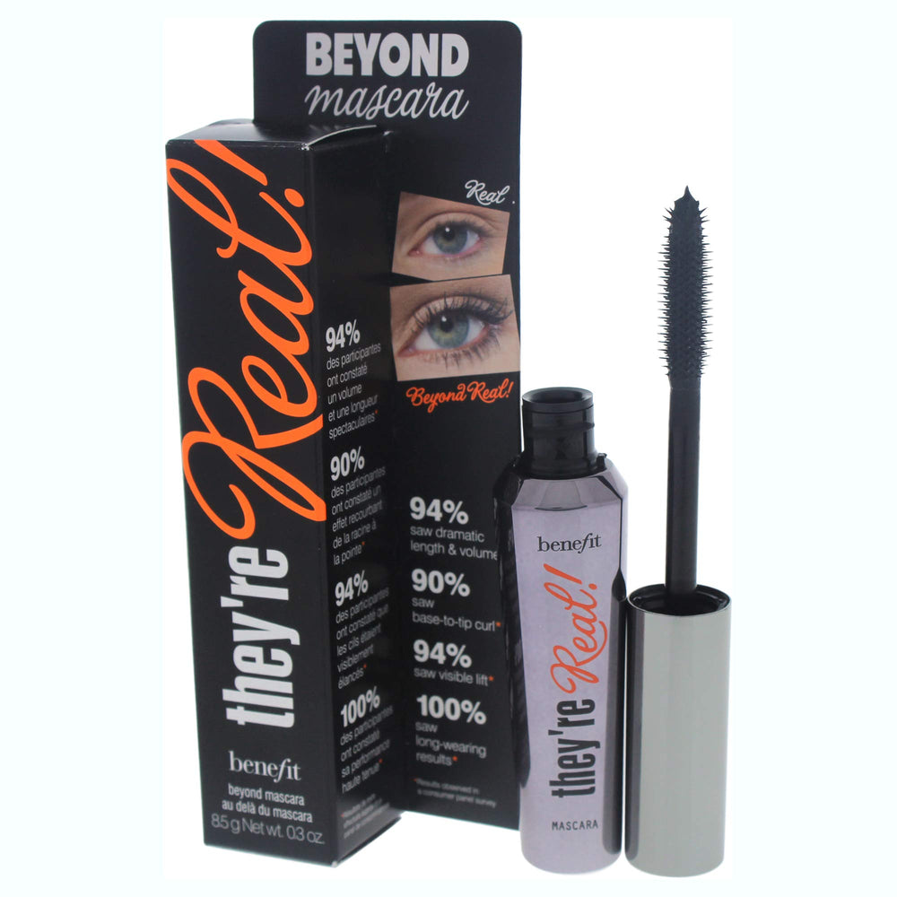 Benefit They're Real Mascara Beyond Black lash detail showing thickness and definition.