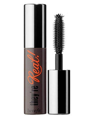 Benefit They're Real mini front packaging showing compact, travel-friendly mascara
