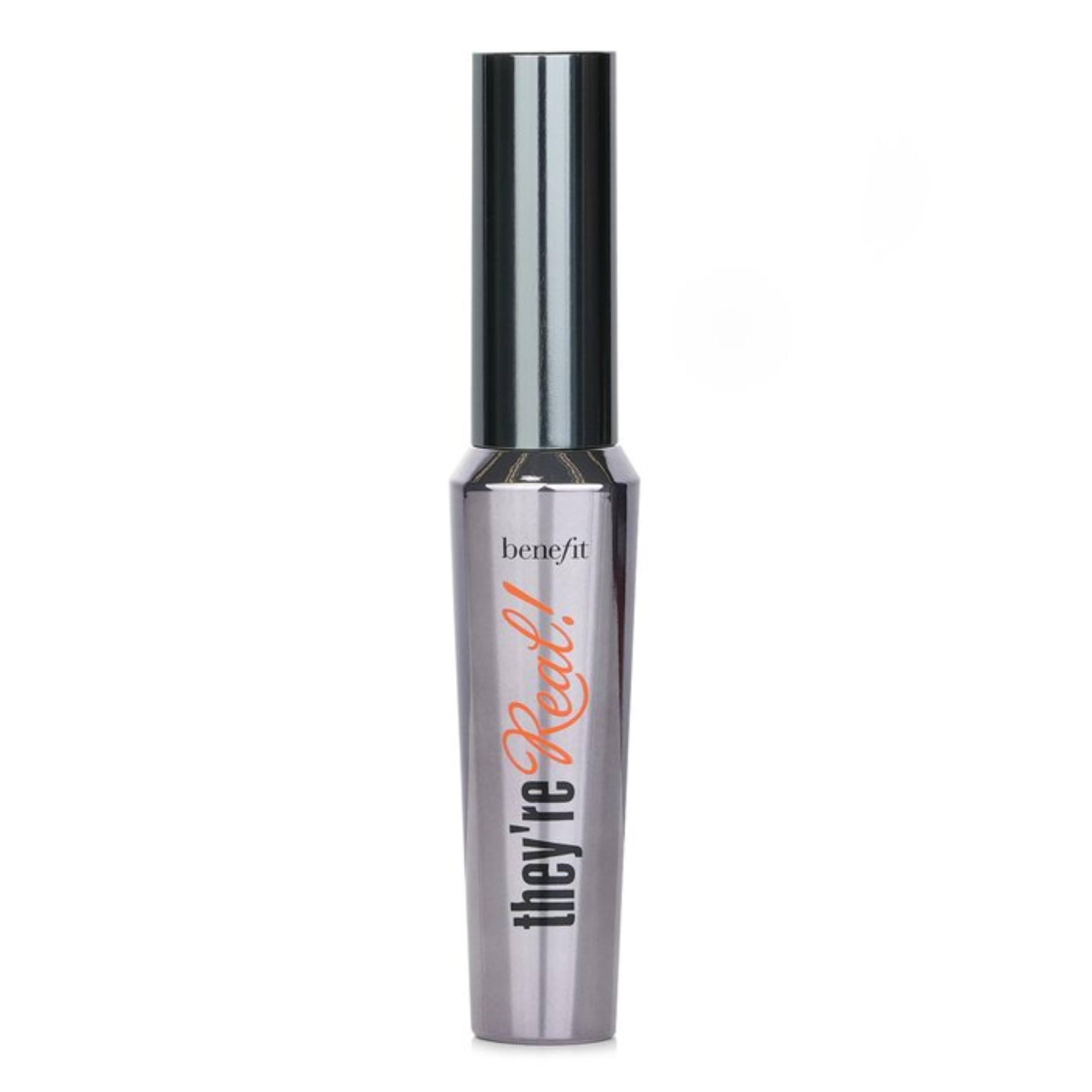 Benefit theyre real tube beside ruler size comparison for 0.3 oz portability