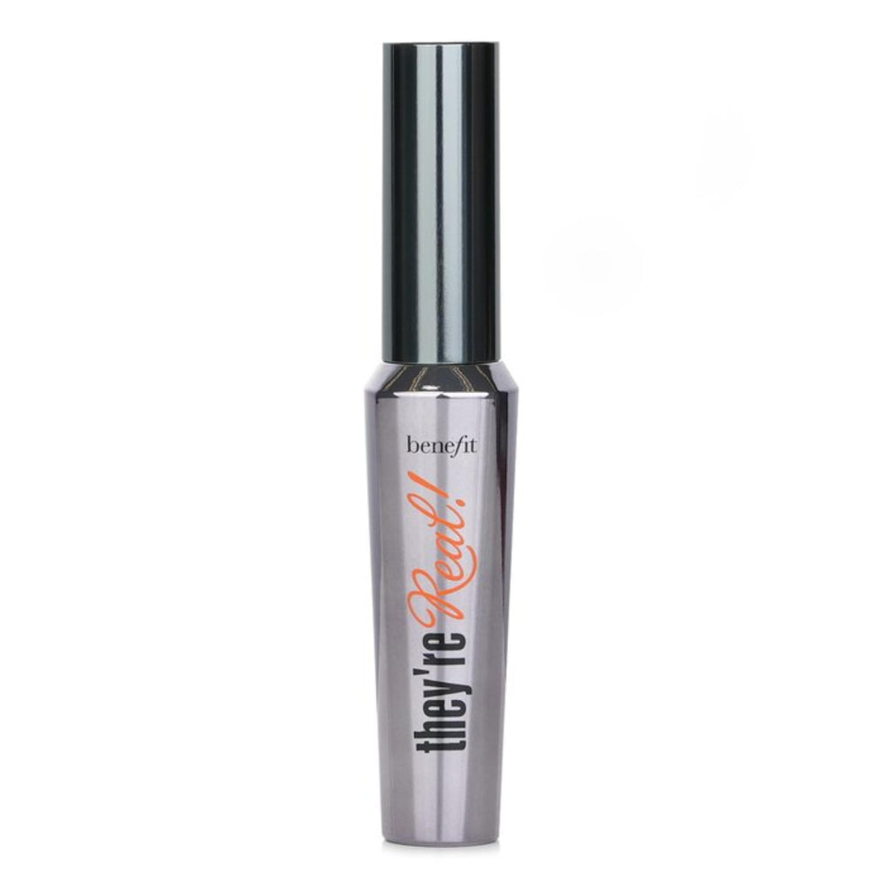 Benefit theyre real tube beside ruler size comparison for 0.3 oz portability