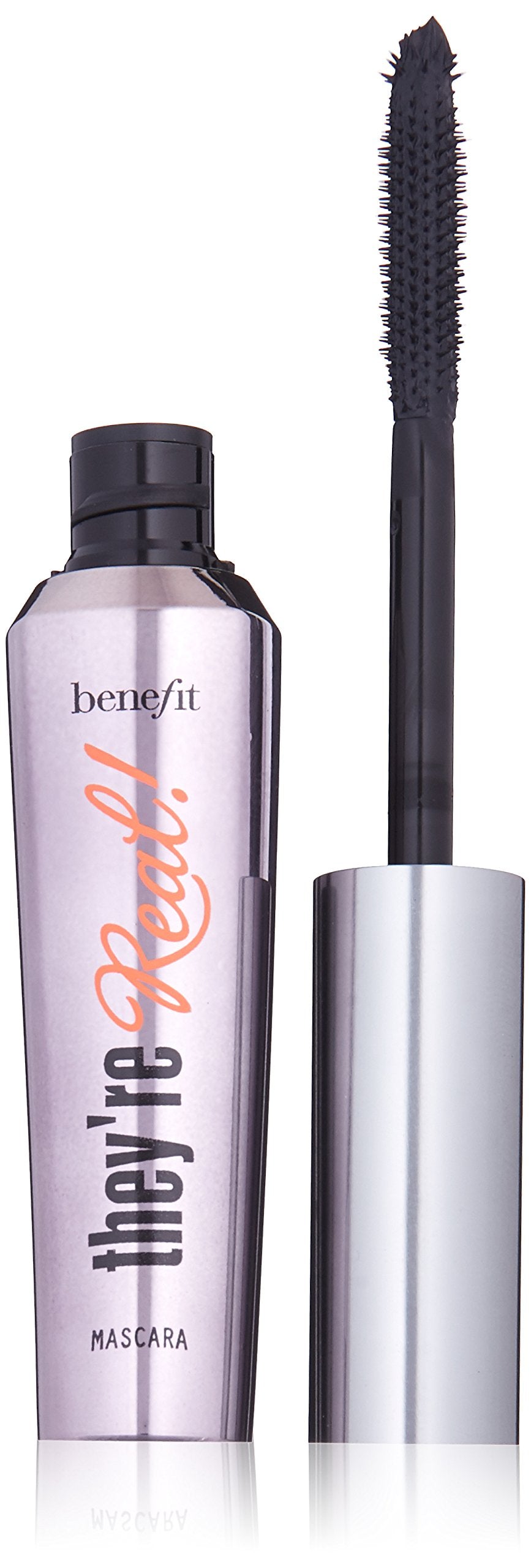 Benefit Theyre Real Beyond Mascara Black 0.3oz close-up on brush for defined length and buildable volume.