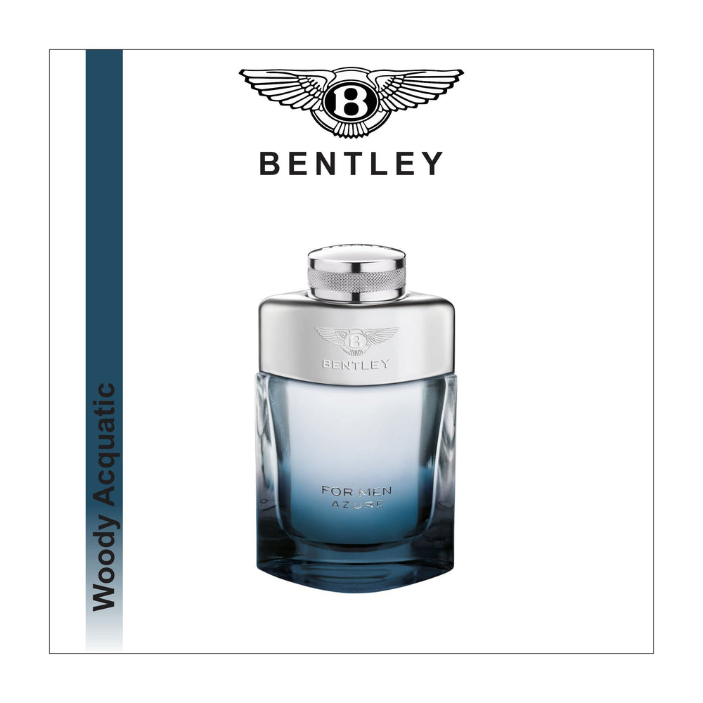 Bentley for Men Azure spray action demonstrates easy, controlled application