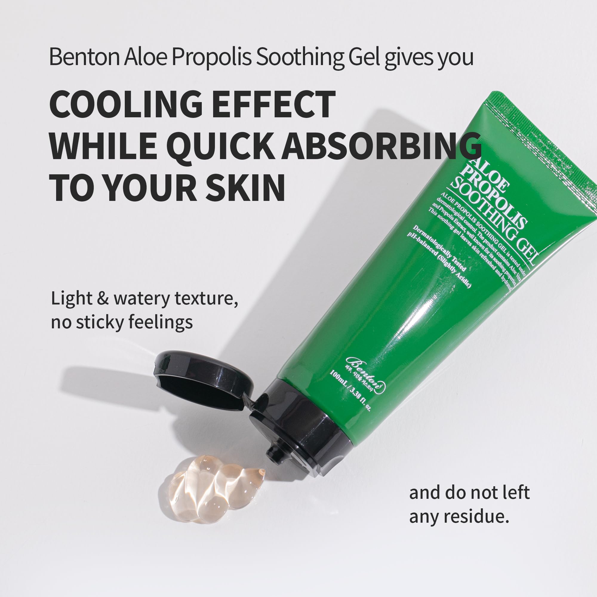 BENTON Aloe Propolis Soothing Gel moisture barrier concept with smooth, hydrated skin.