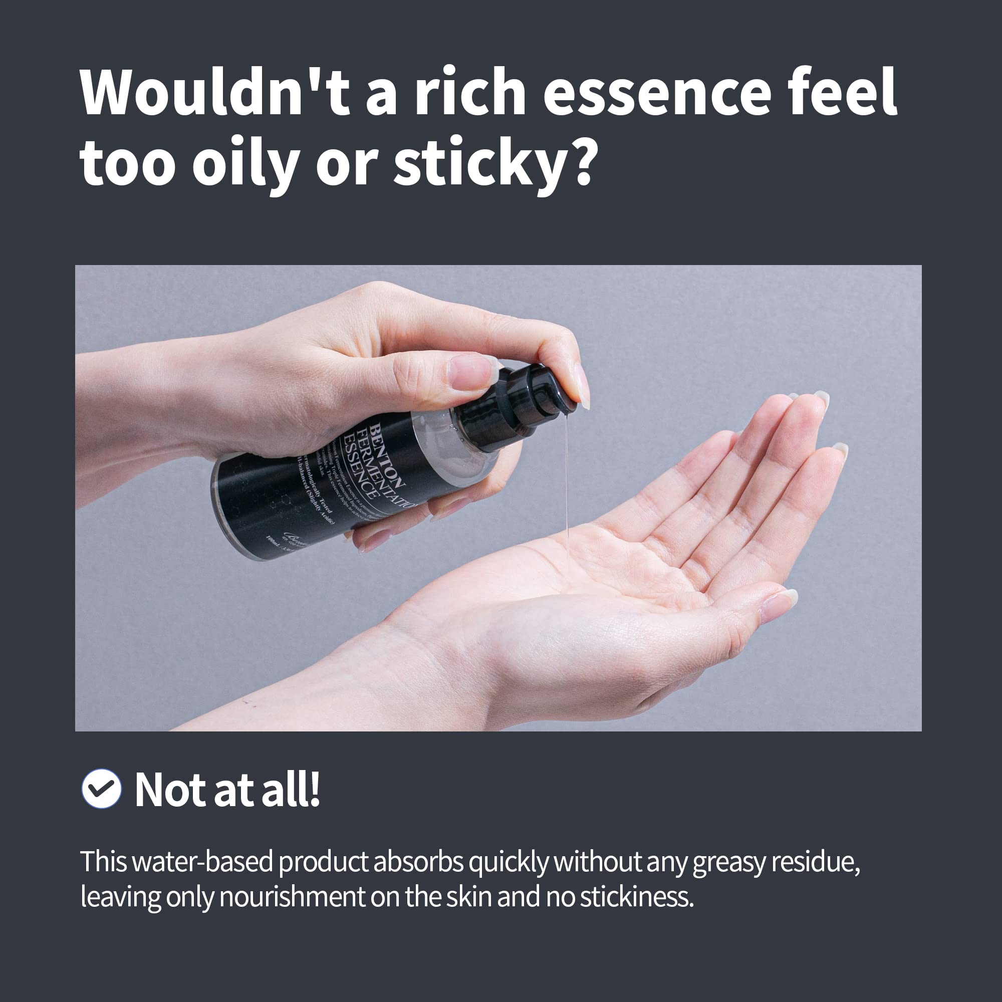 BENTON Fermentation Essence in a skincare routine with other products for layering.