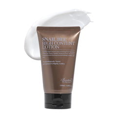 BENTON Snail Bee High Content Lotion jar closeup showing creamy texture and hydration