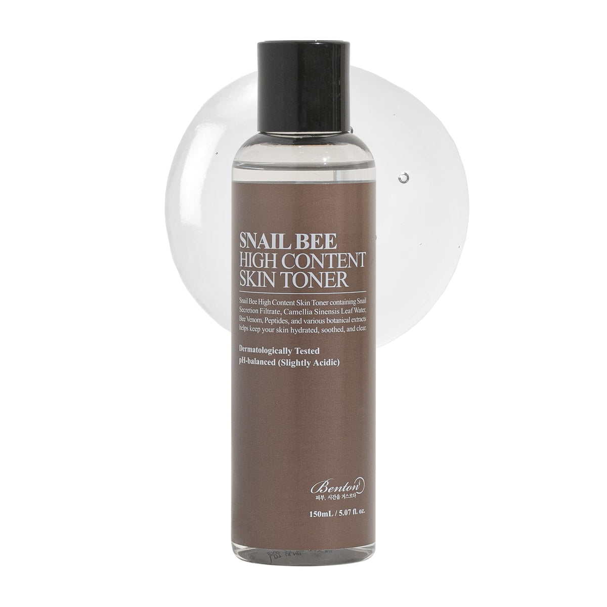 BENTON Snail Bee High Content Toner bottle showing hydration-friendly design
