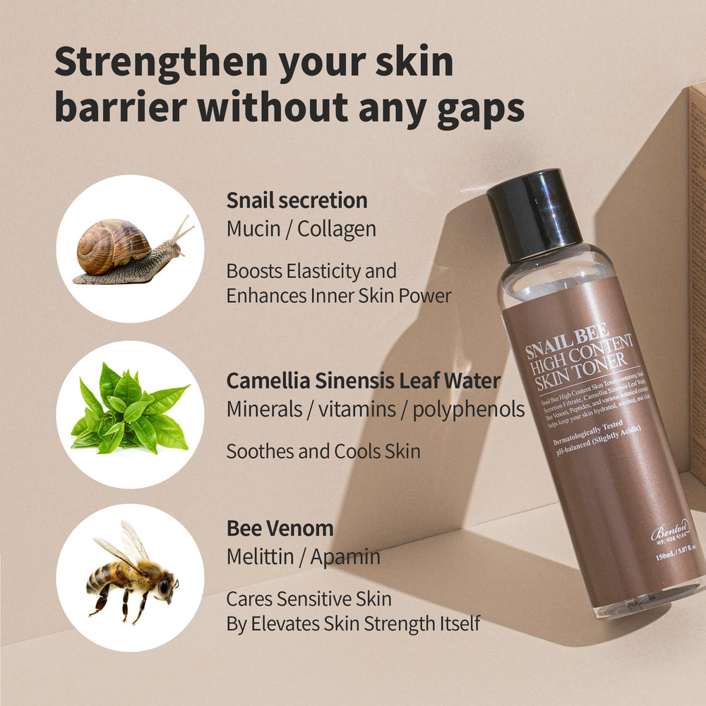 BENTON snail mucin essence toner texture spread smoothly on skin