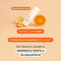 BENTON Vitamin C Serum ingredients showcase Vitamin C and antioxidants for brightening support.