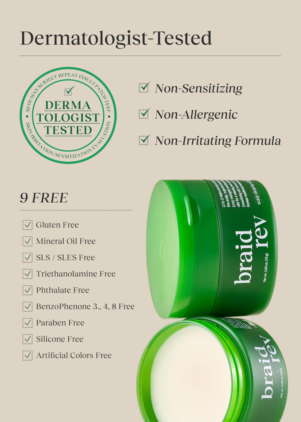 Bephor Braid Rev with Korean herbal extracts for all hair types.