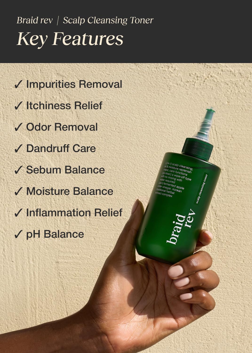 Bephor Scalp Toner cotton pad application delivering no-rinse convenience.