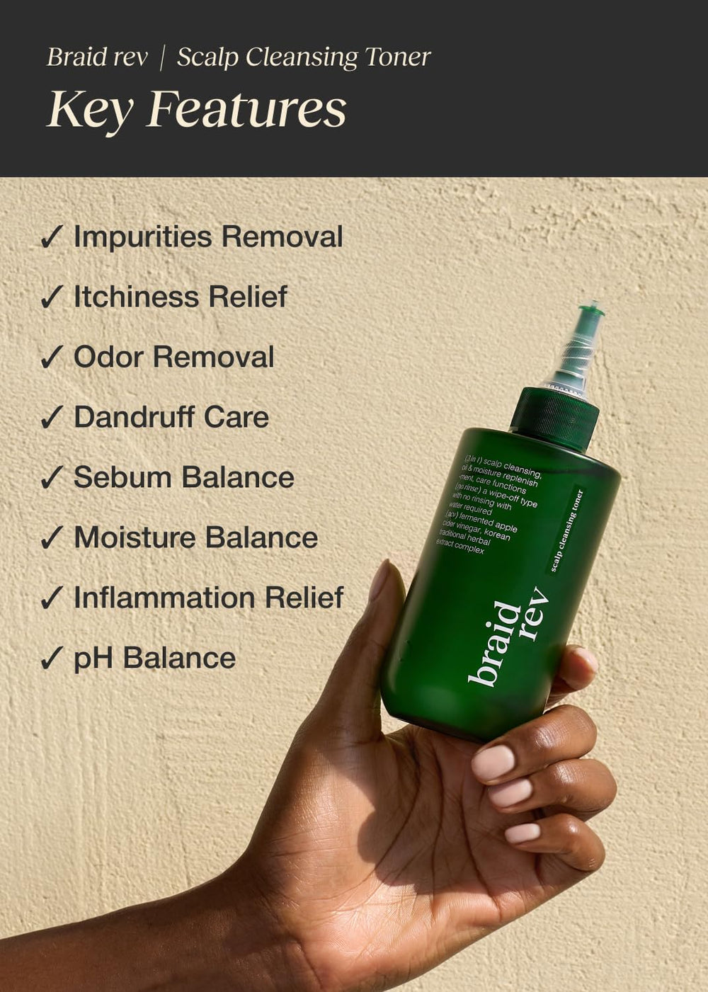 Bephor Scalp Toner cotton pad application delivering no-rinse convenience.
