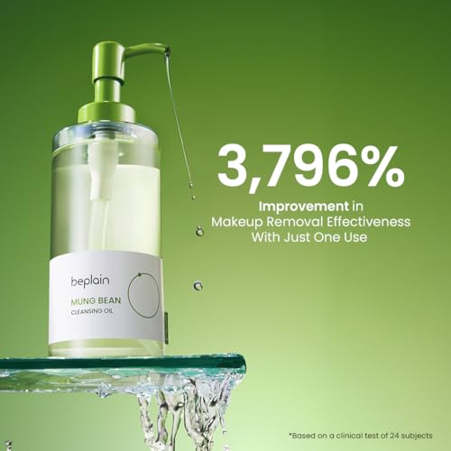 beplain mung bean cleansing oil removes waterproof makeup without irritating sensitive eyes