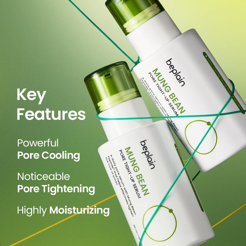 beplain mung bean pore-tight-up serum dispense demonstrates quick, controlled application