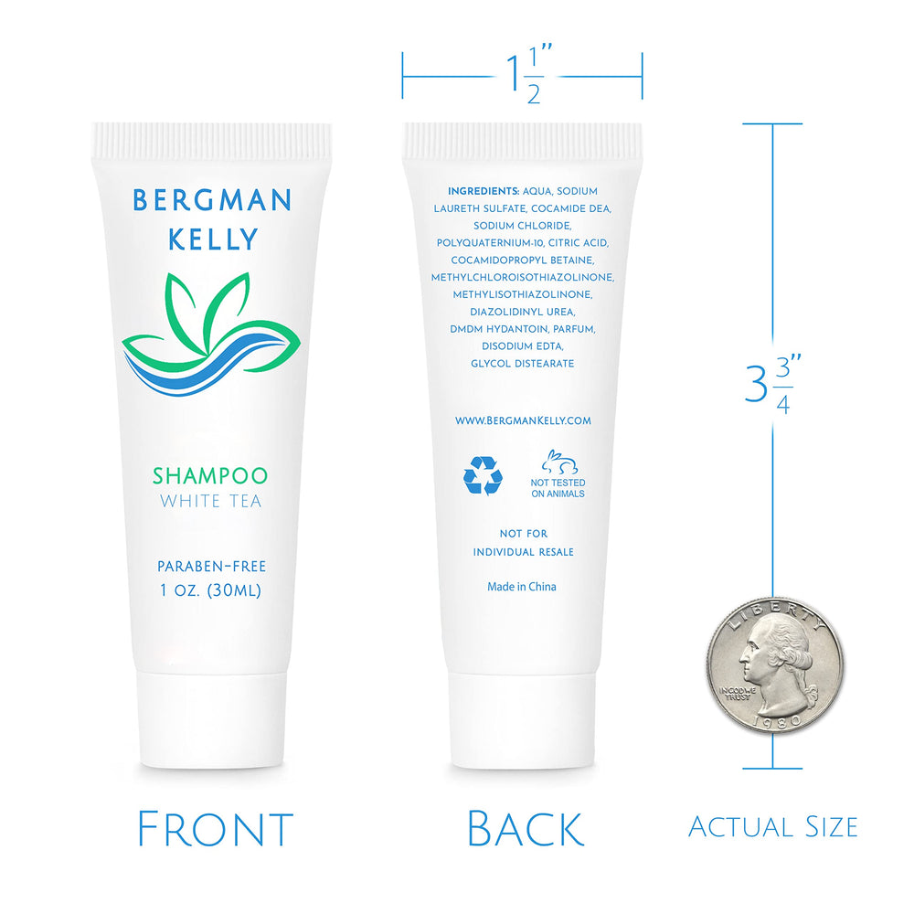 BERGMAN KELLY 1oz travel shampoo bottle suitable for carry-on use