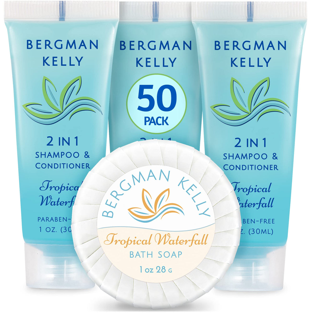 BERGMAN KELLY round soap bar ready for guest rooms with refreshing cleansing.