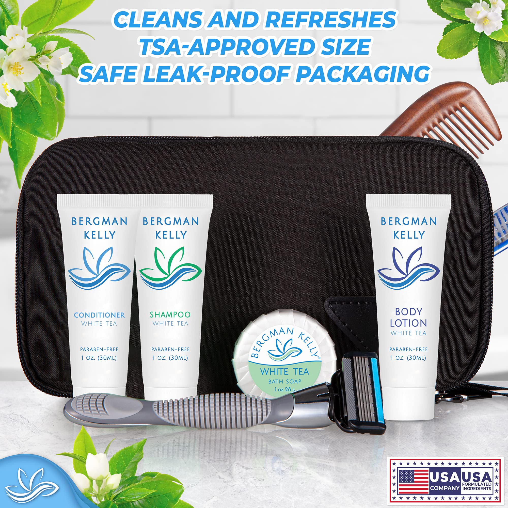BERGMAN KELLY white tea scent lotion offers a refreshing guest experience.