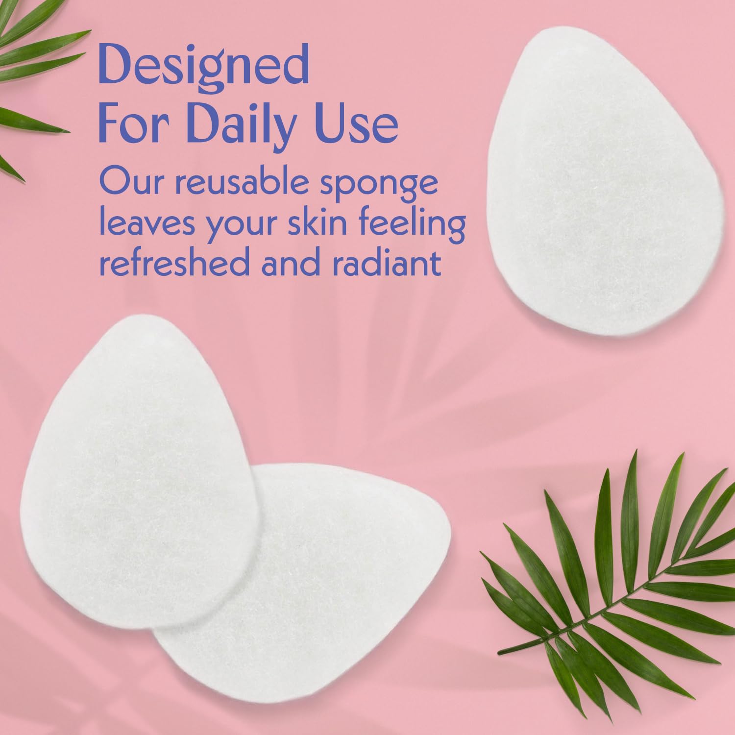Berkland facial sponge buff reusable pack promotes eco-friendly skincare.
