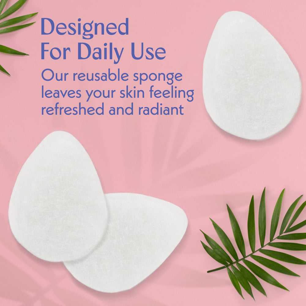 Berkland facial sponge buff reusable pack promotes eco-friendly skincare.