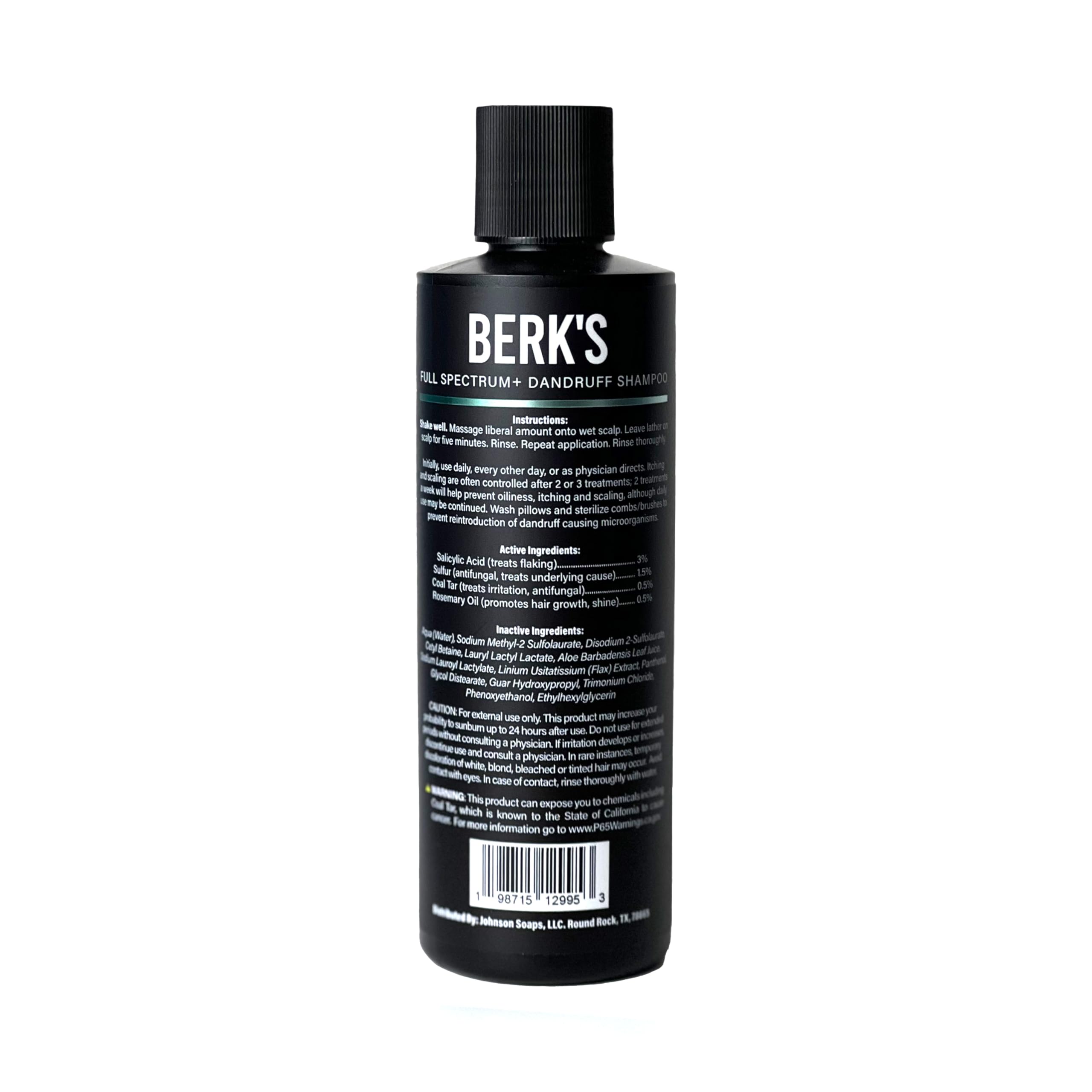 Berk's full spectrum dandruff shampoo foam demonstrates rich cleansing and scalp refreshment.