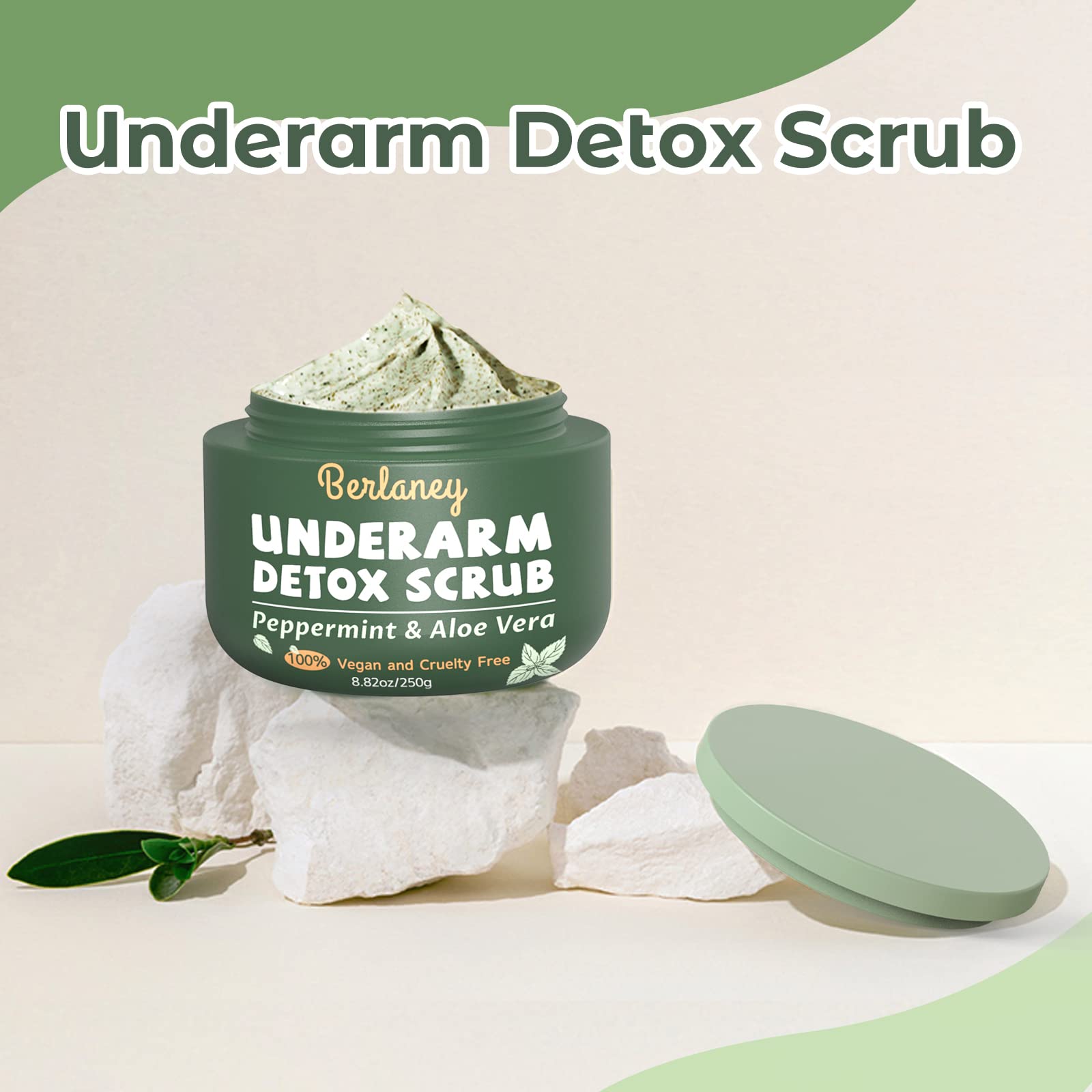 Berlaney Armpit Detox Scrub after-shower glow from renewed skin texture