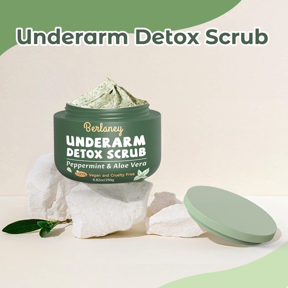 Berlaney Armpit Detox Scrub after-shower glow from renewed skin texture