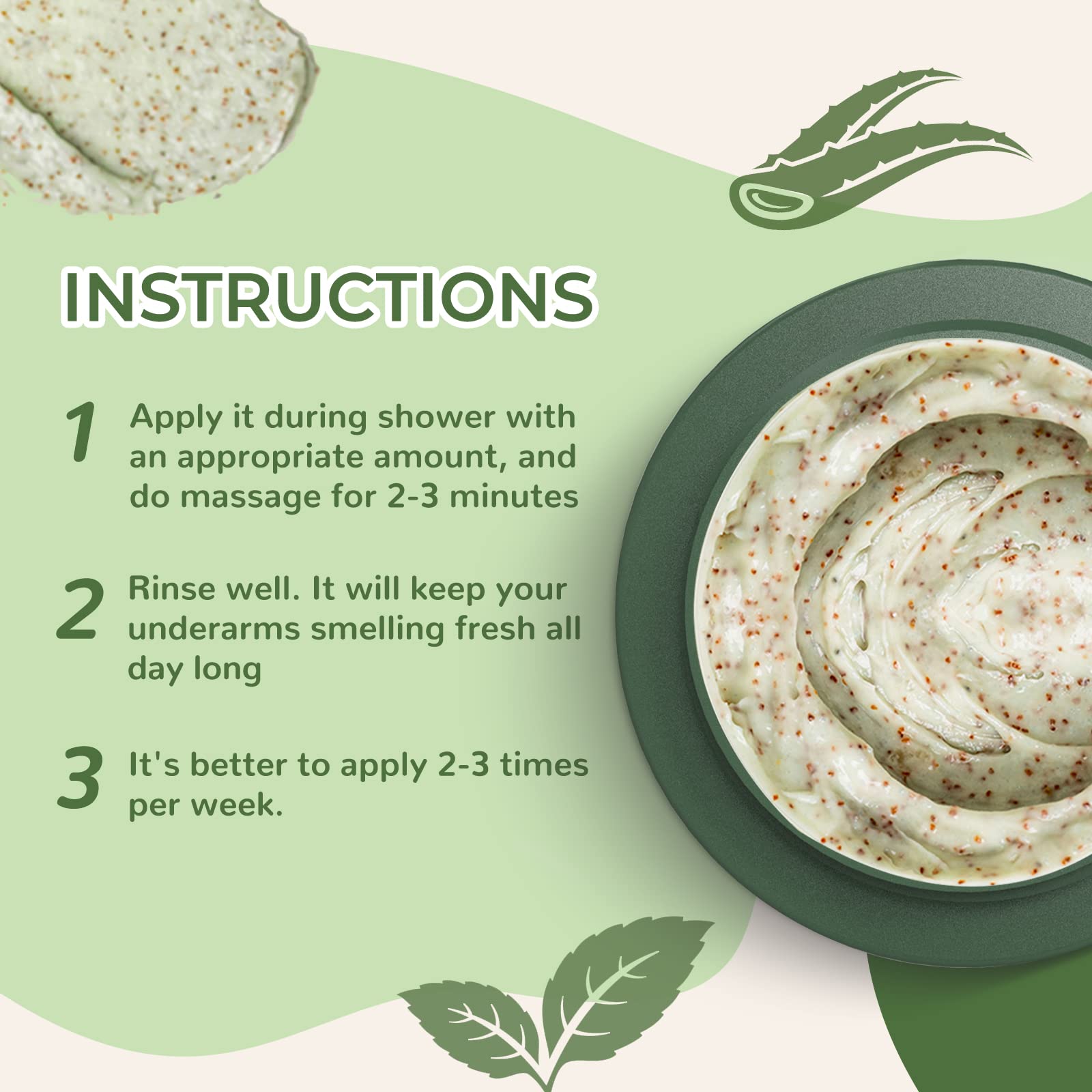 Berlaney Armpit Detox Scrub in shower highlights multi-use exfoliation on feet