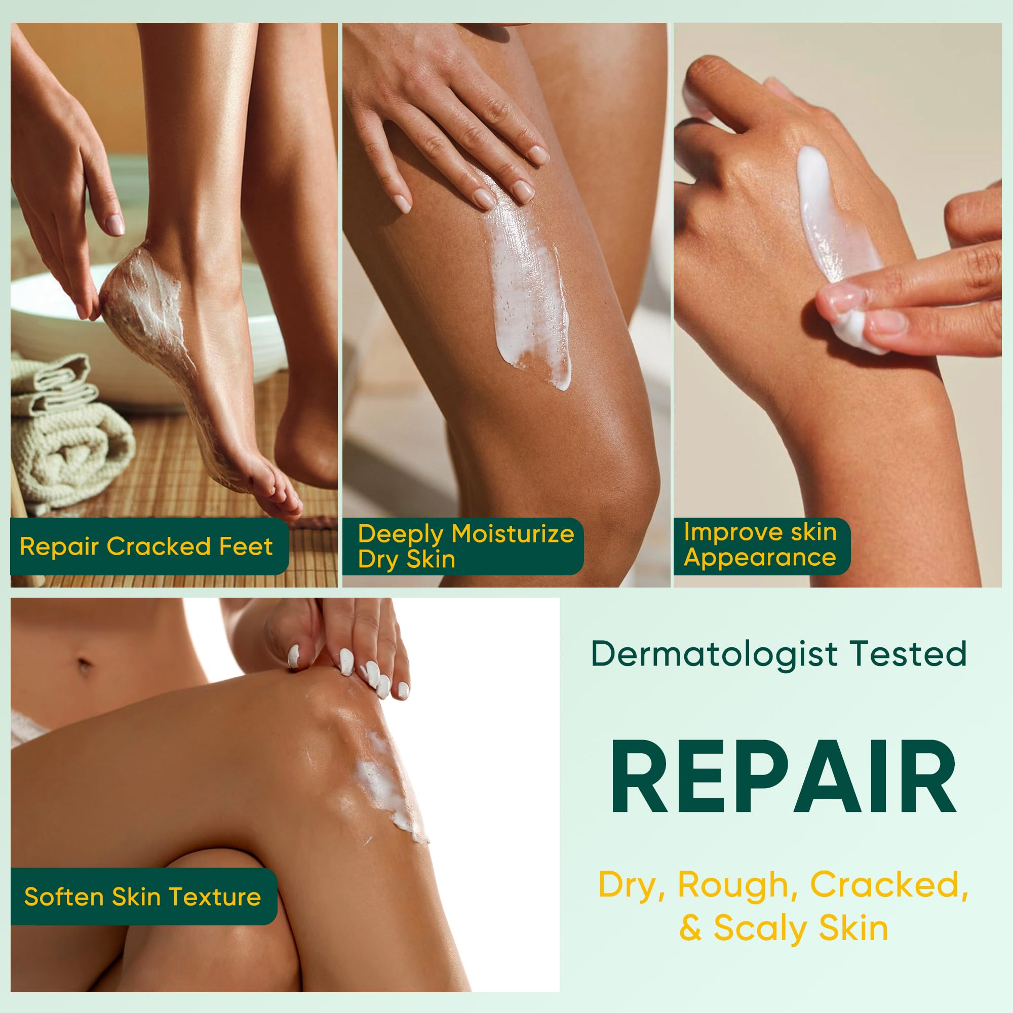 Berlaney Urea Cream on heel calluses for smoothing.