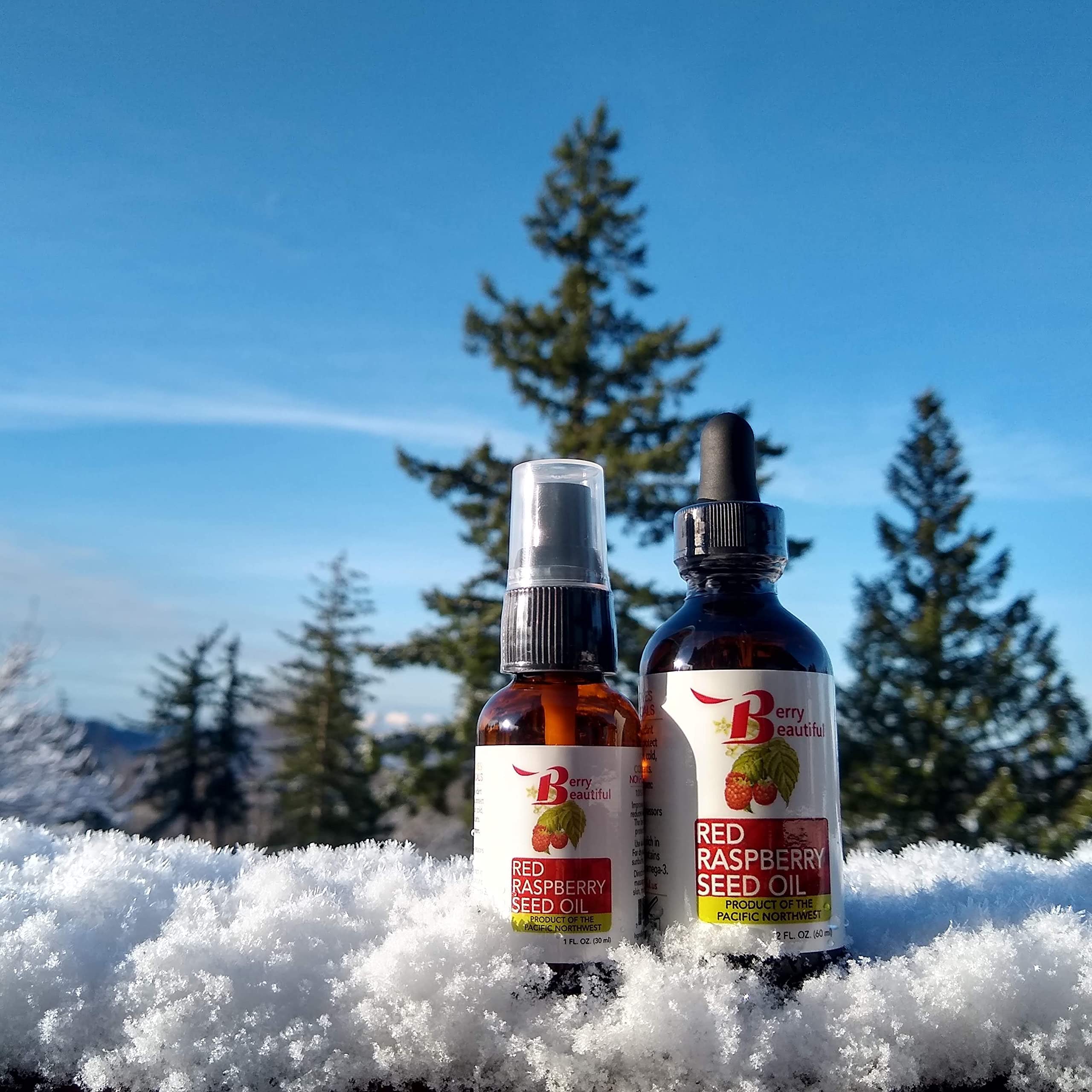 Berry Beautiful Raspberry Seed Oil dropper dispense shows lightweight daily use