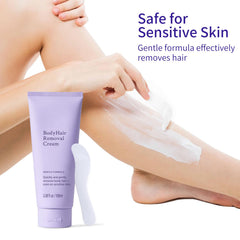 Bership Hair Removal Cream application on leg demonstrates smooth, painless experience.