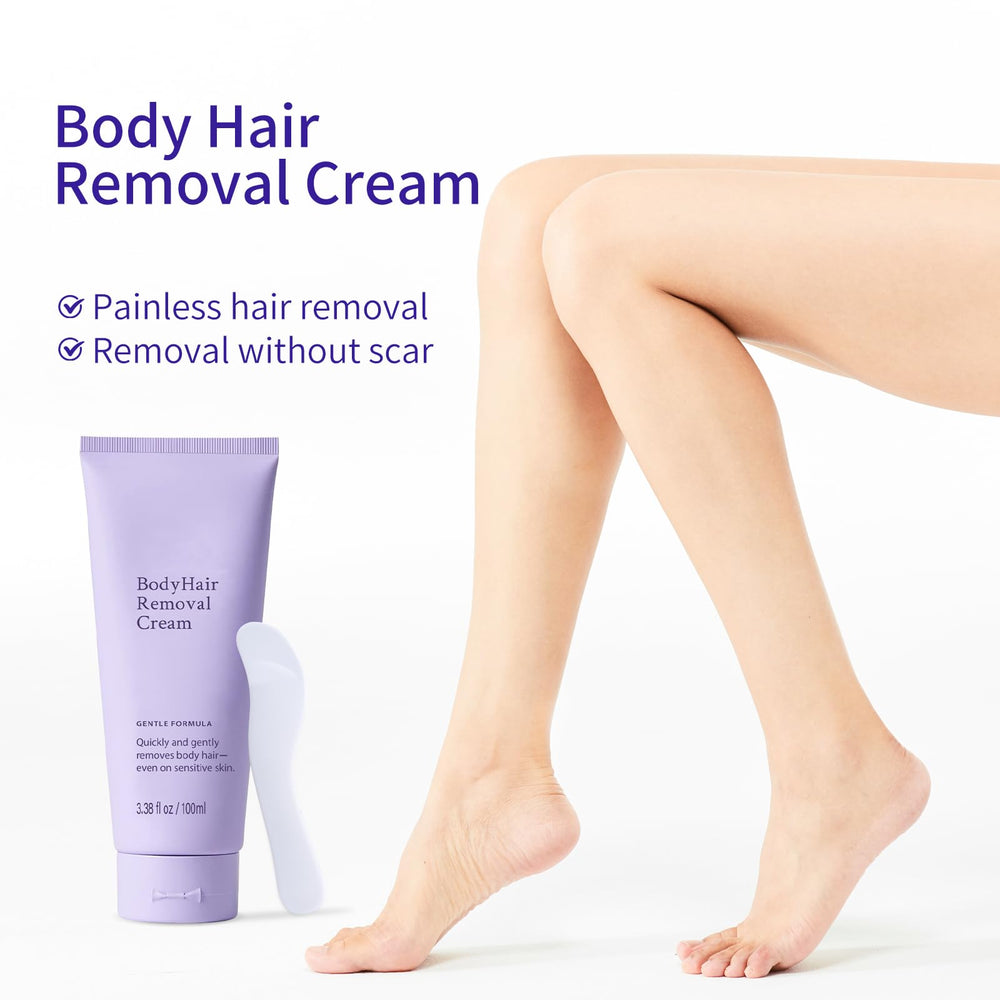 Bership Hair Removal Cream texture closeup shows rich, easy-to-spread formula.