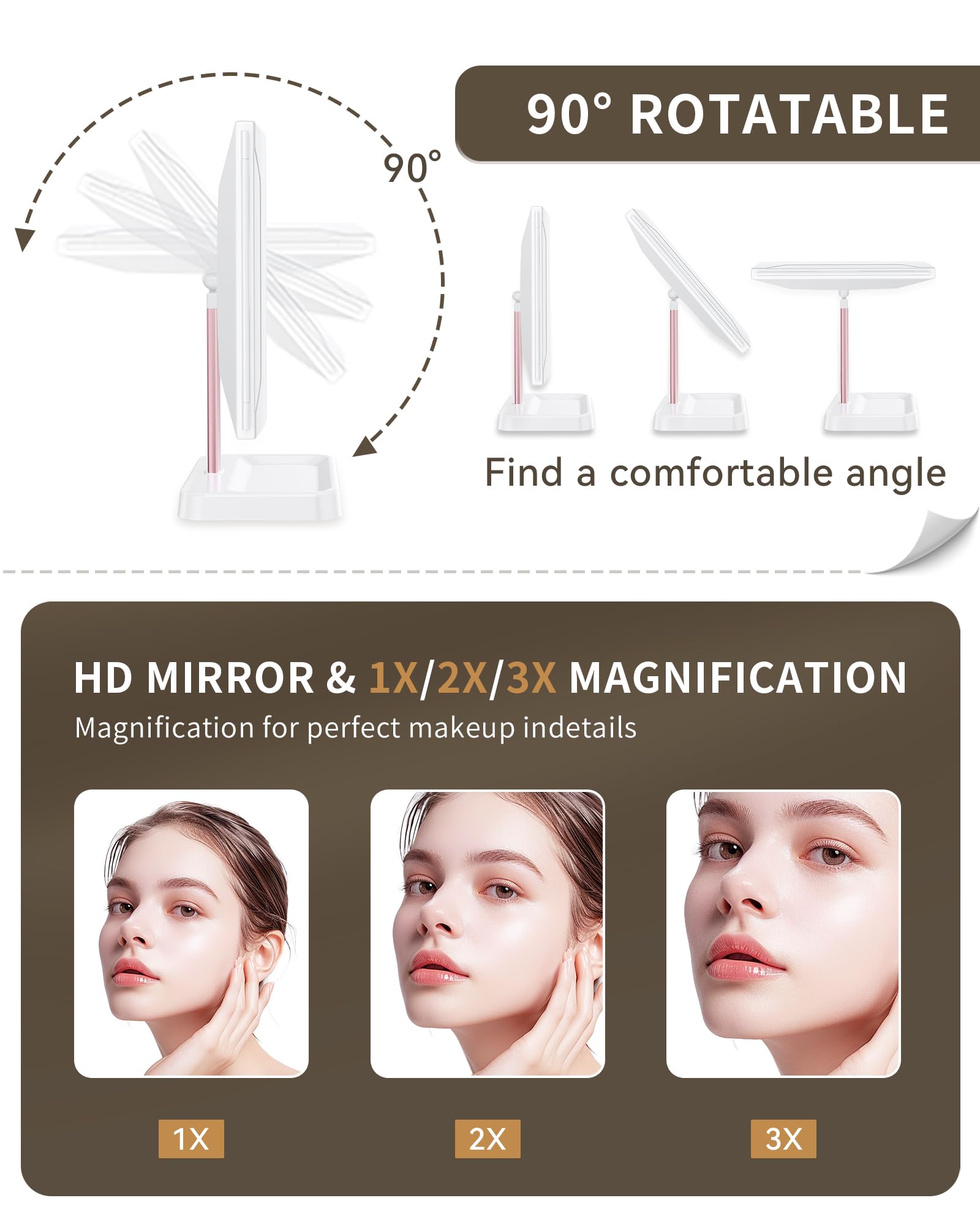 BERTHALESS compact travel mirror ideal for on-the-go routines.
