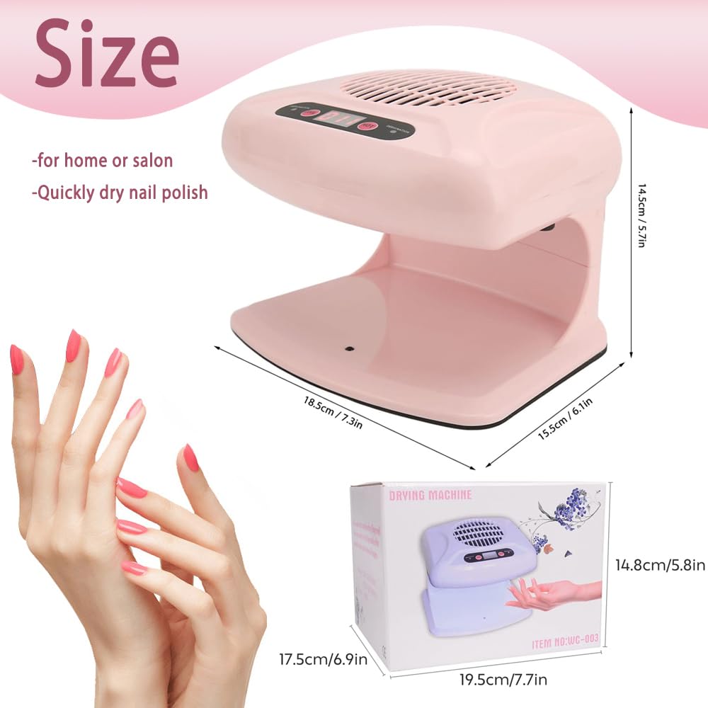 BESFURNITURE nail dryer with enlarged air outlet for efficient drying