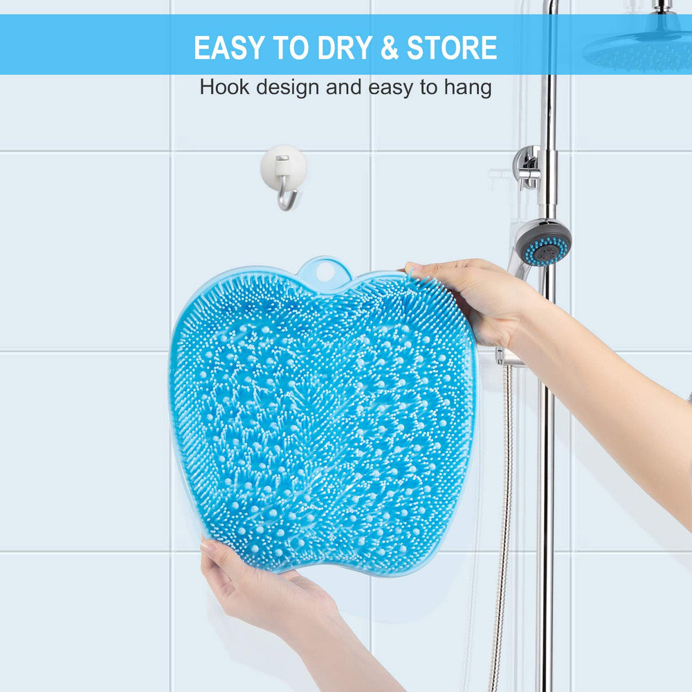 BESKAR Foot Scrubber Mat 28x28cm offers ample space for feet during cleaning.