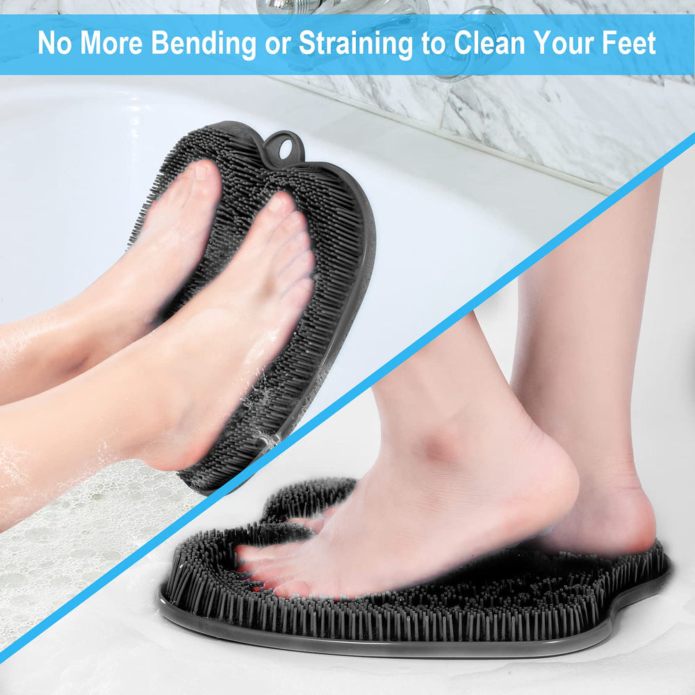Beskar foot scrubber mat close-up bristles for exfoliating between toes