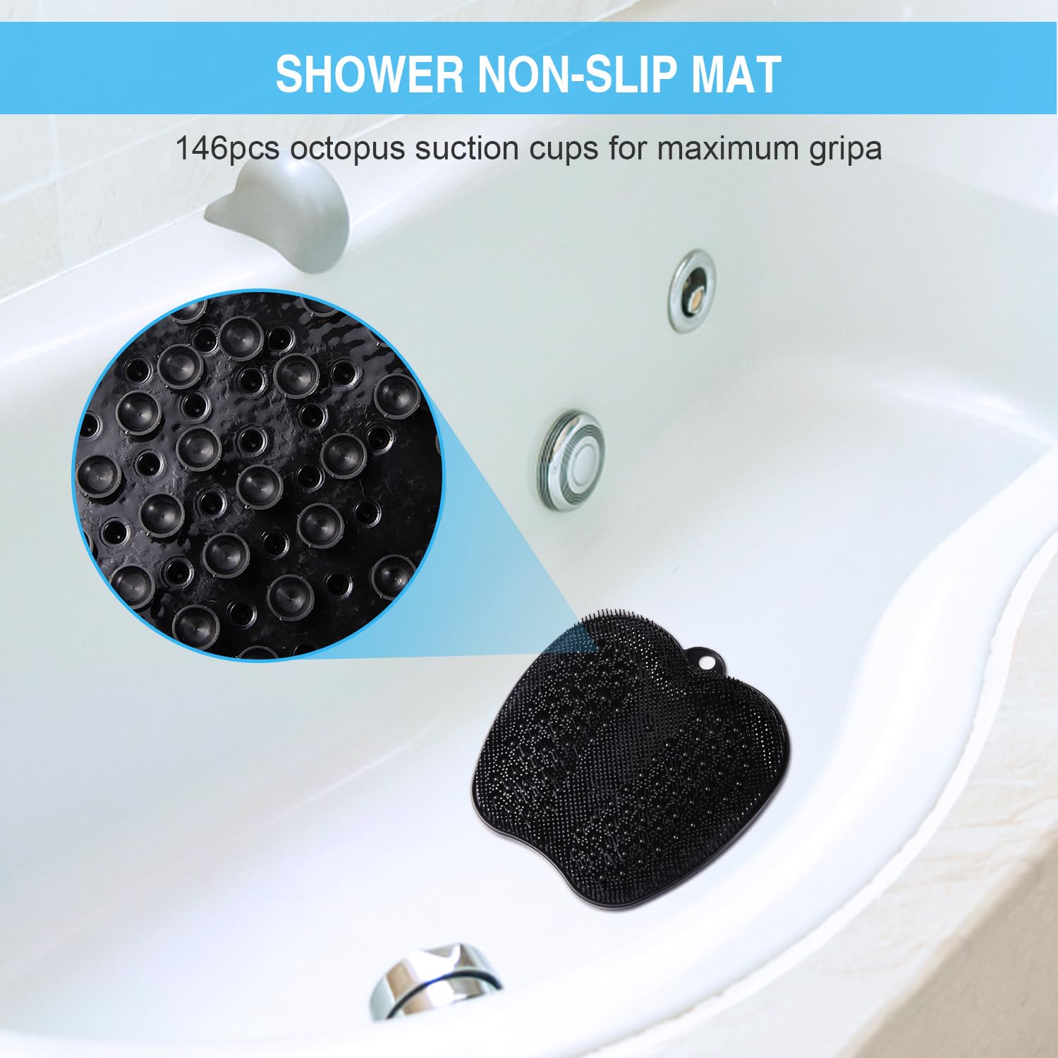 Beskar foot scrubber mat easy to rinse and maintain after use