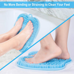 BESKAR Foot Scrubber Mat with non-slip suction cups for secure shower footing.