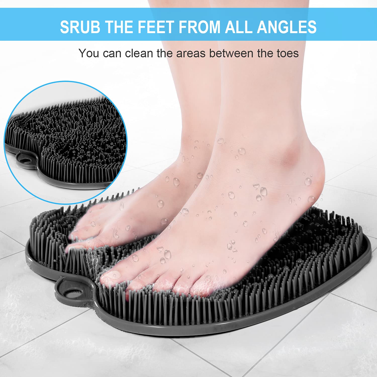 Beskar 28x28 cm foot scrubber mat provides roomy standing surface