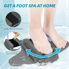 Beskar strong suction cups secure the scrubber on wet shower floors.