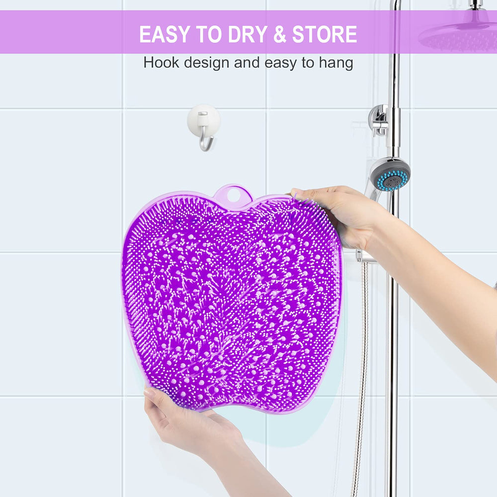 Beskar XL foot scrubber mat after-use rinsing and drying ready for storage.