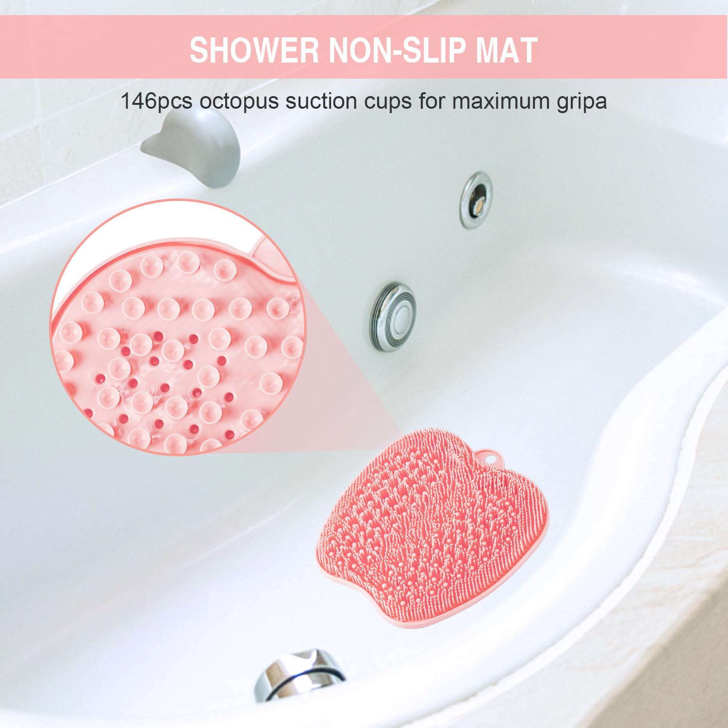 BESKAR XL Foot Scrubber Mat sized 28 cm for roomy standing area