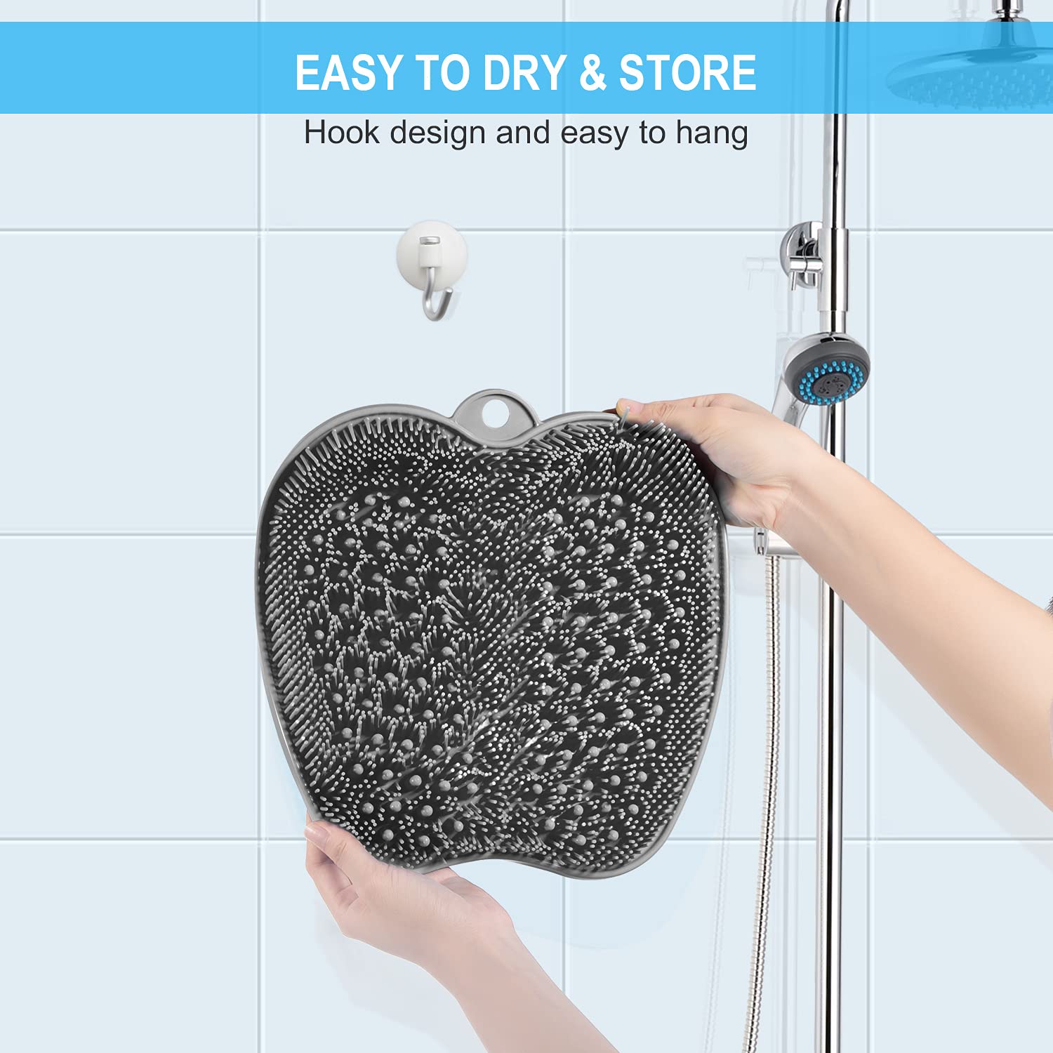 BESKAR XL mat highlights generous 28x28 cm footprint for foot care.