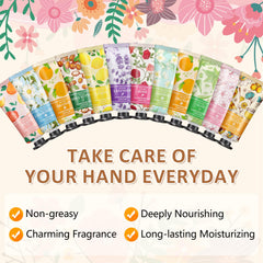 BESNEL hand cream set showcases 12 fragrances including rose and lavender for mood-enhancing rituals.