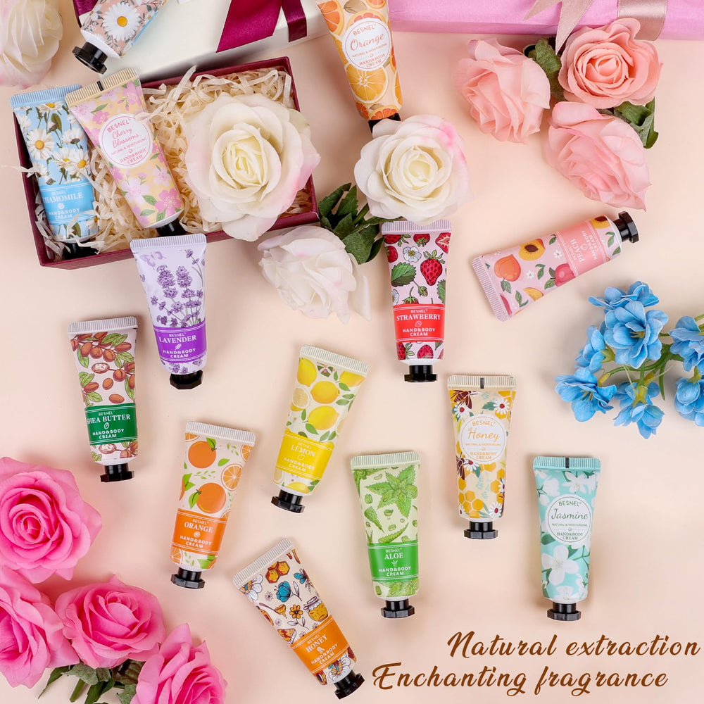 BESNEL travel-size hand cream bundle ideal for packing on trips.