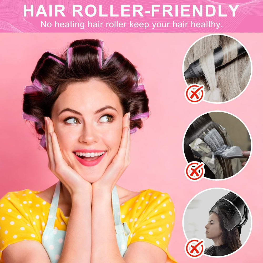 Besseek bangs-focused styling with 24mm roller providing gentle lift.