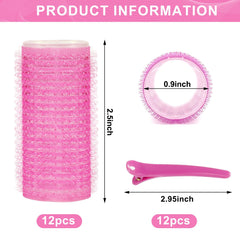 Besseek self-grip rollers close-up showing clip-and-roller design for easy styling.