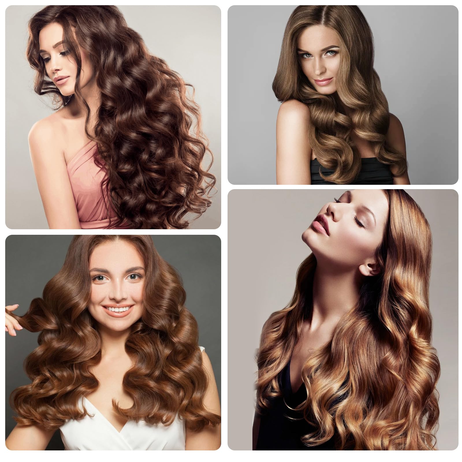 Besseek pink rollers create volume and waves with gentle, no-damage styling.