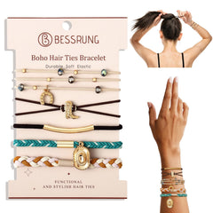 Bessrung western-hat-design hair tie collection for versatile daily styling