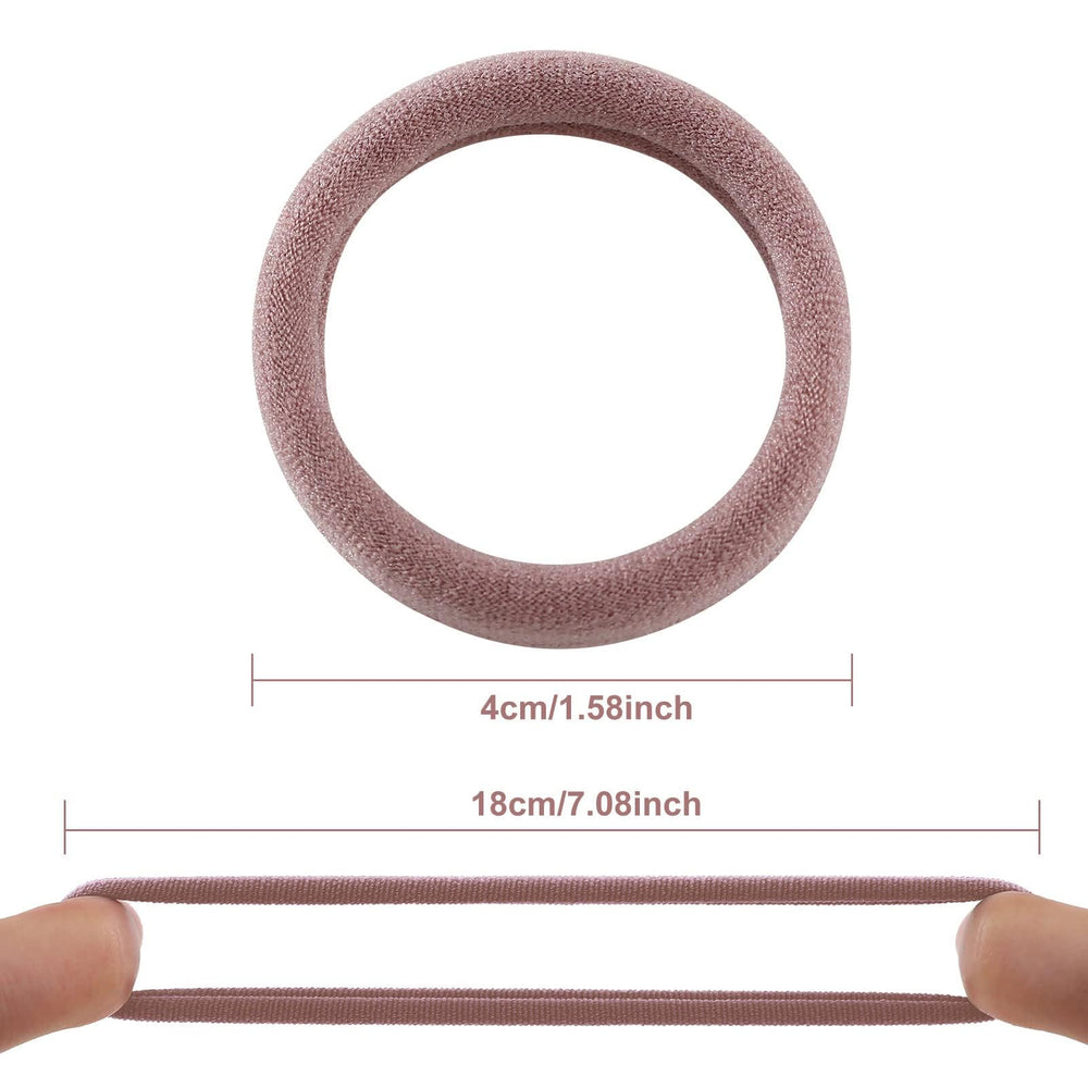 Bessrung hair ties ivory closeup showing gentle removal with minimal snag.