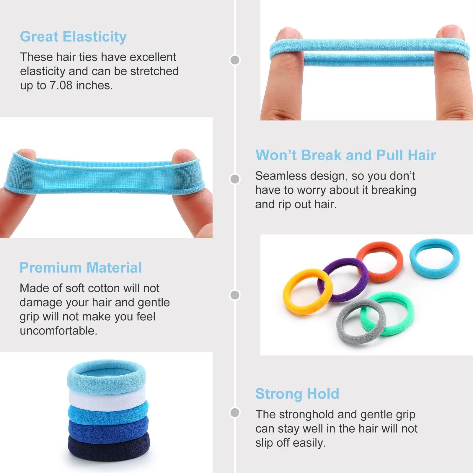 Bessrung soft hair ties no-tangle closeup highlights gentle touch.